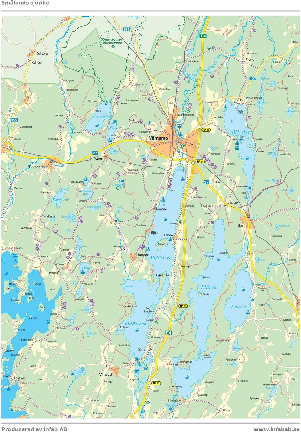 Feringe Hörset Ekornarp Flathult Sunnerö Skällandsö Jonsboda St Gavlö Lindstad Hörle bruk Margaretelund Maramö Vällersten Torp Torp Tostarp Rolstorp Kylahov Ryd Röshult Boda Jonsbo Hjälmaryd Liljenäs