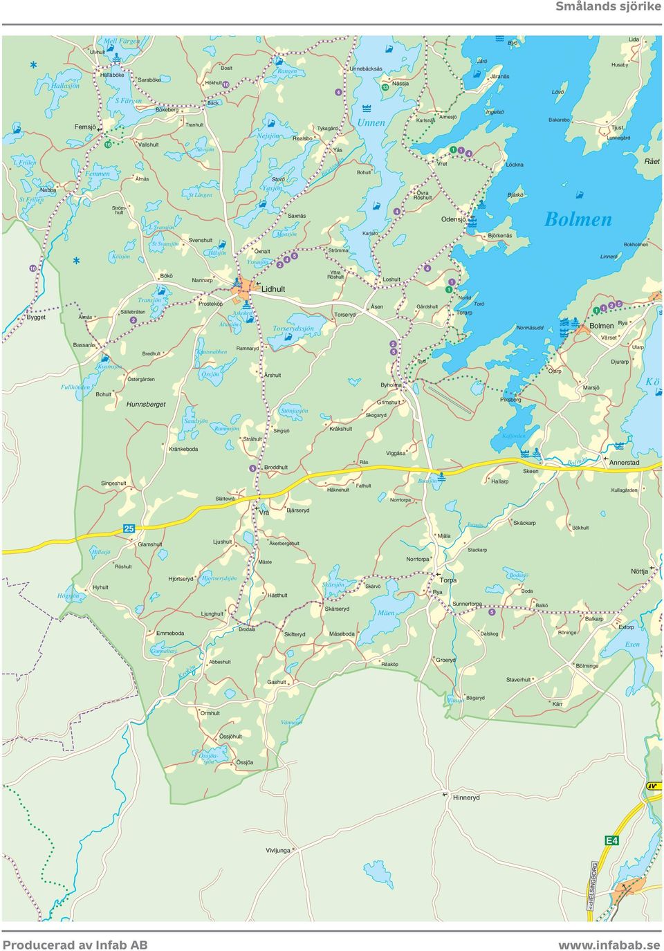 Rya Värset Saraböke Vallshult Svenshult Nässja Löckna Vret Torarp Loshult Prosteköp Öxnalt Nannarp Yås Realsbo Bökeberg Bohult Hyhult Bassarås Singeshult Hallaböke Bökö Björkenäs Åsen Torseryd Övra