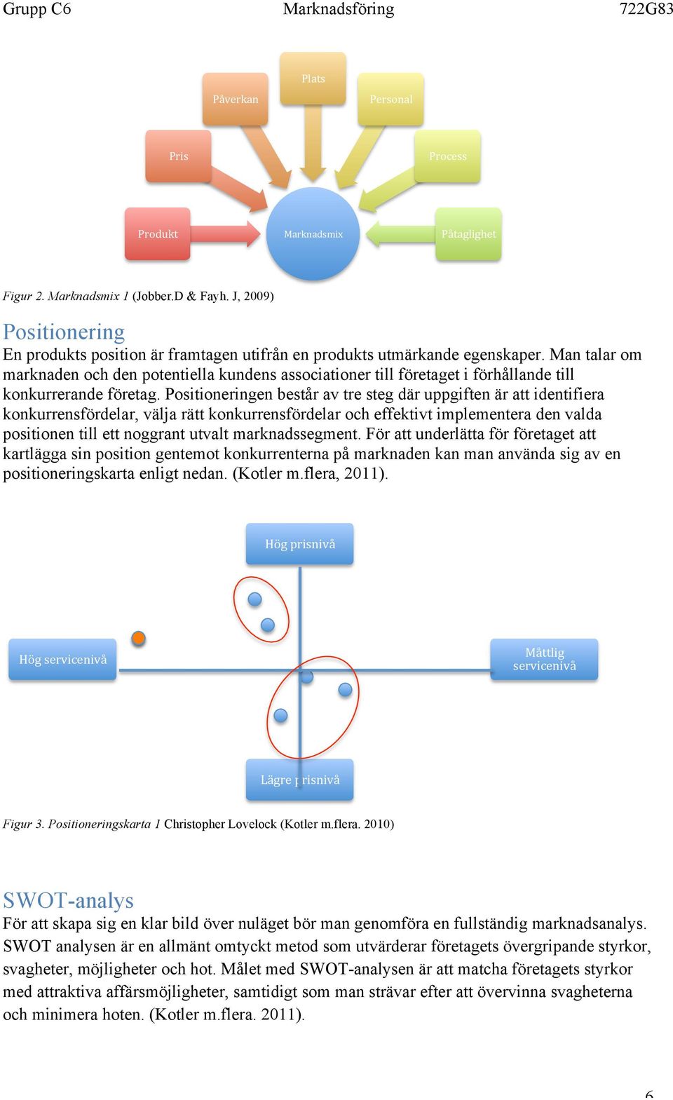 Man talar om marknaden och den potentiella kundens associationer till företaget i förhållande till konkurrerande företag.