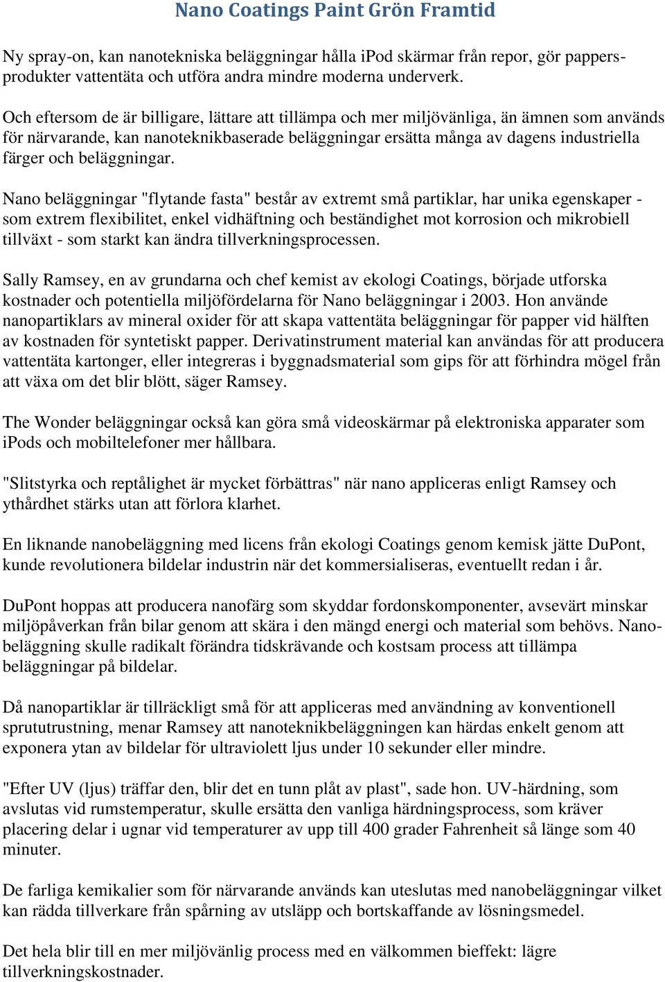 beläggningar.