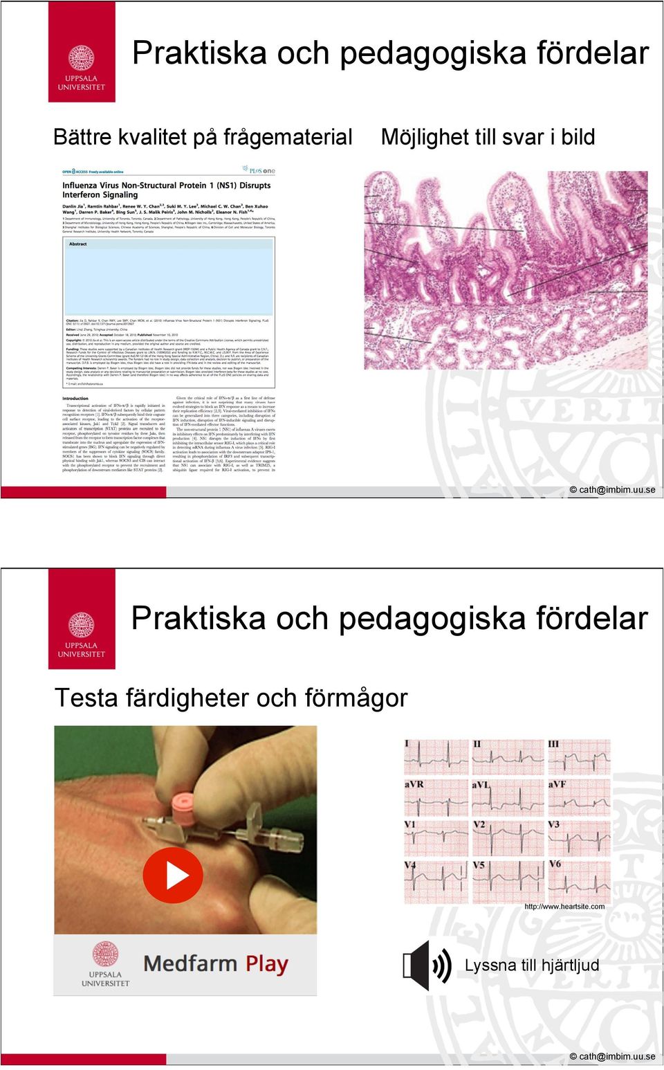 Praktiska och pedagogiska fördelar Testa