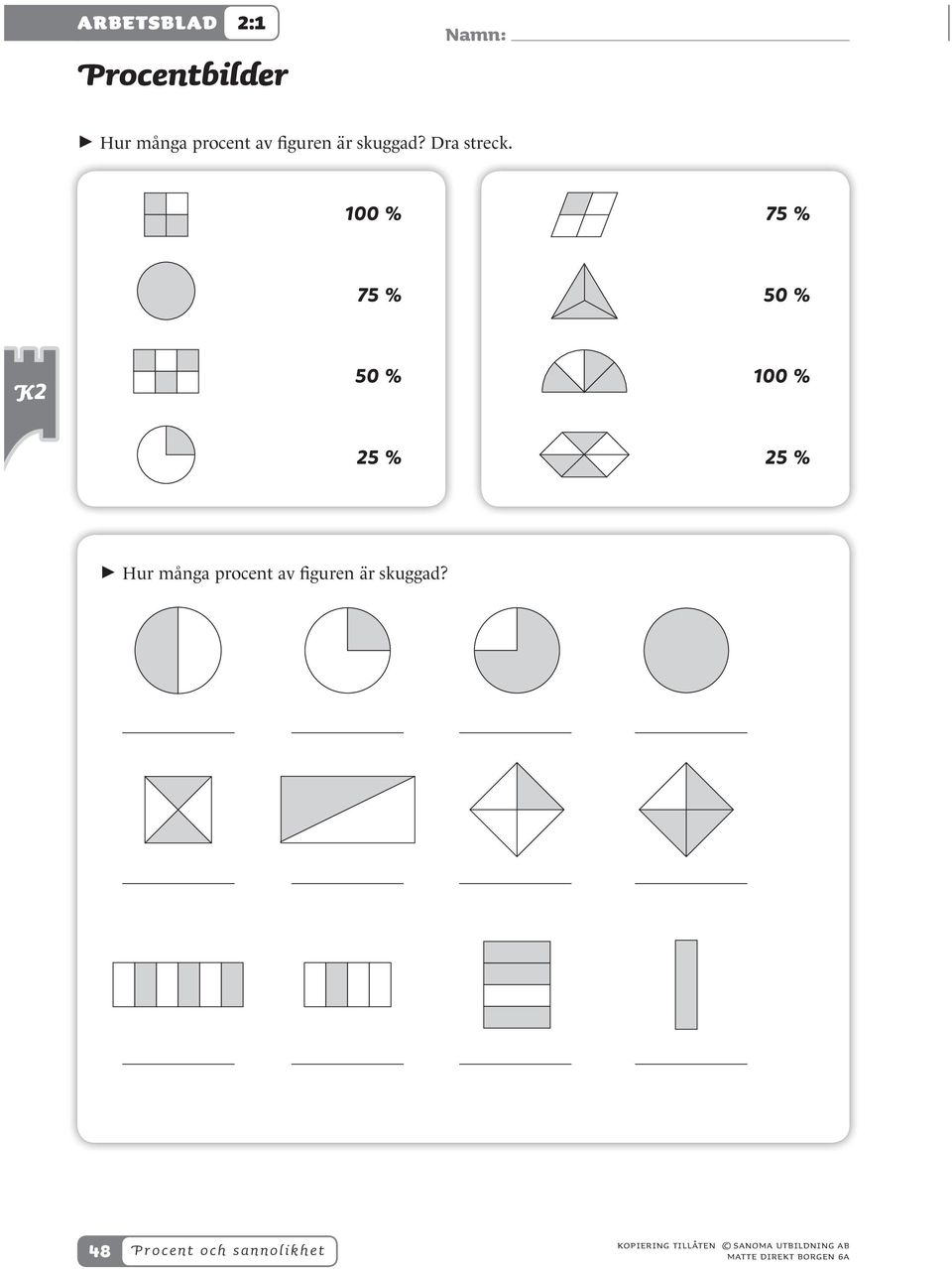 % 75 % 75 % 50 % 50 % % 25 % 25 % > > Hur många procent av