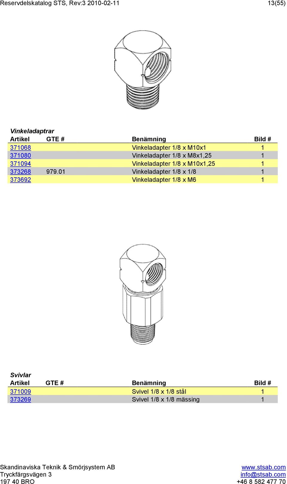 Vinkeladapter 1/8 x M10x1,25 1 373268 979.