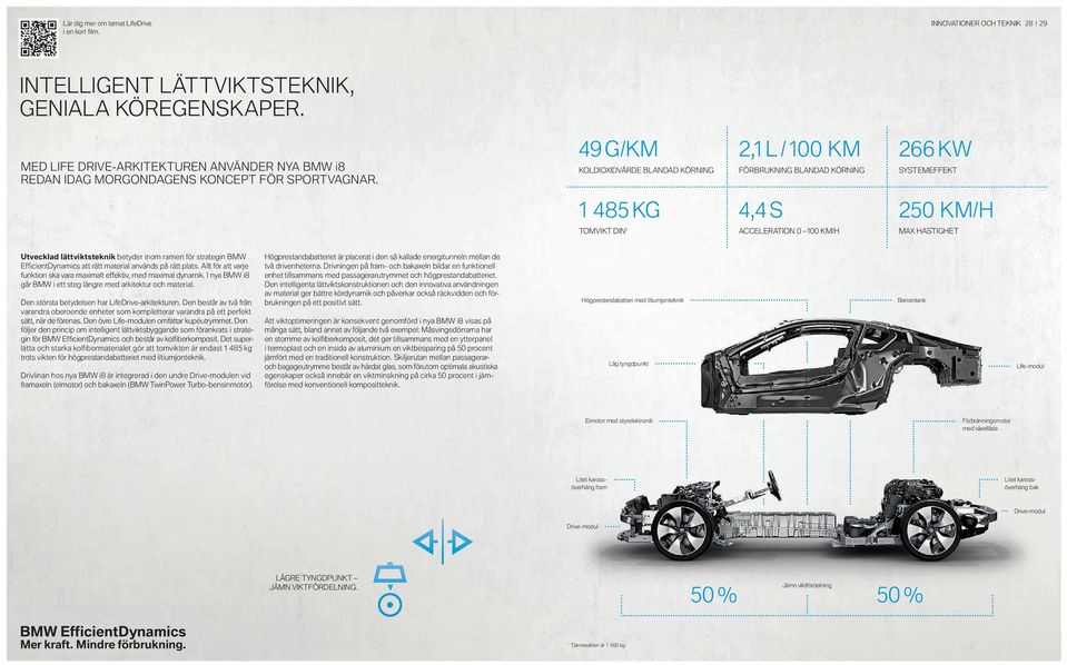 G/KM, L / KM KW KOLDIOXIDVÄRDE BLANDAD KÖRNING FÖRBRUKNING BLANDAD KÖRNING SYSTEMEFFEKT KG, S KM/H TOMVIKT DIN ACCELERATION KM/H MAX HASTIGHET Utvecklad lättviktsteknik betyder inom ramen för