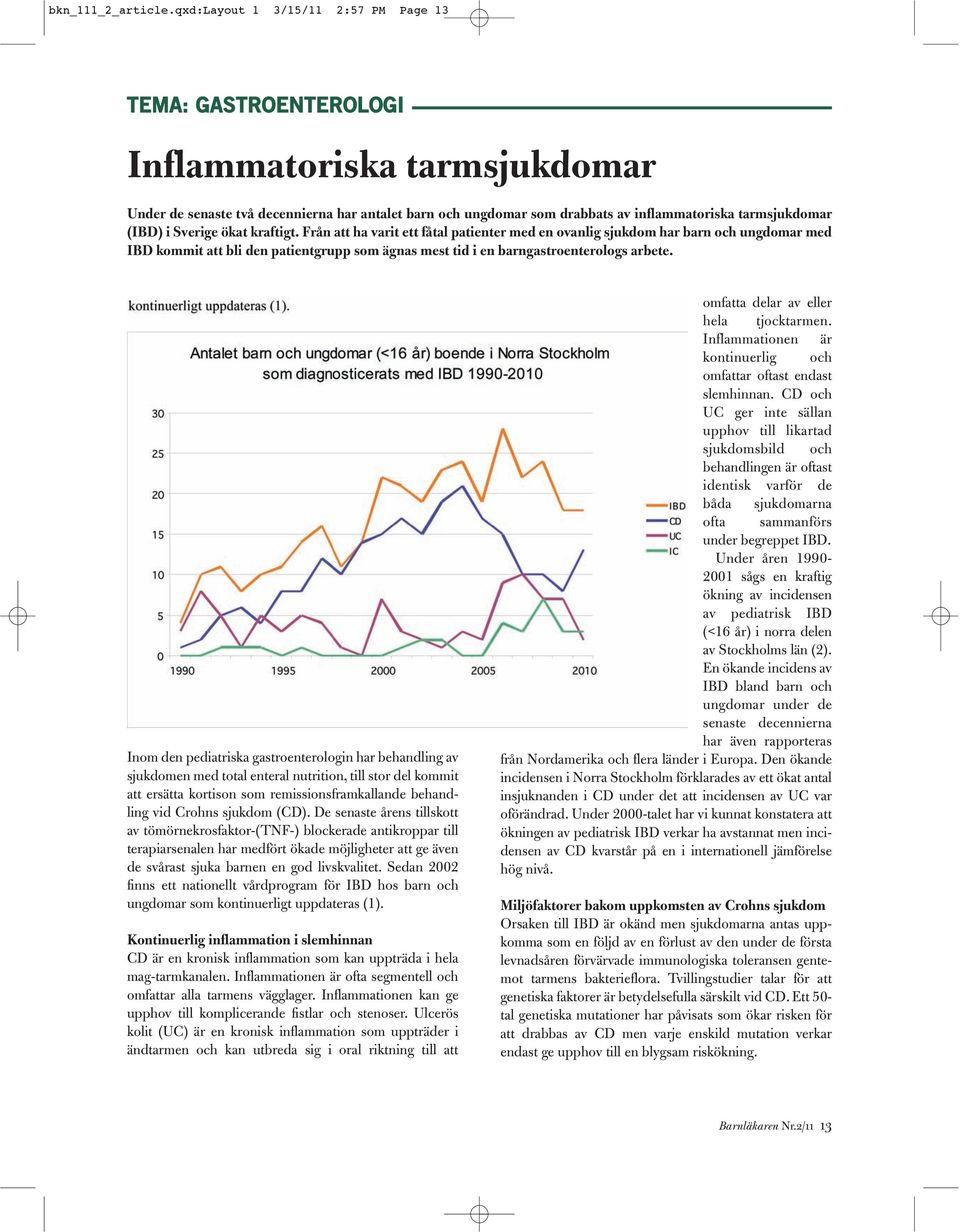 (IBD) i Sverige ökat kraftigt.