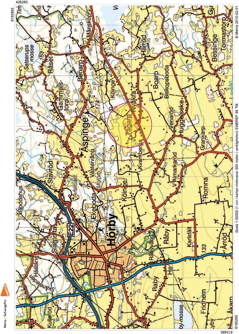 motsvarar 500 meter i