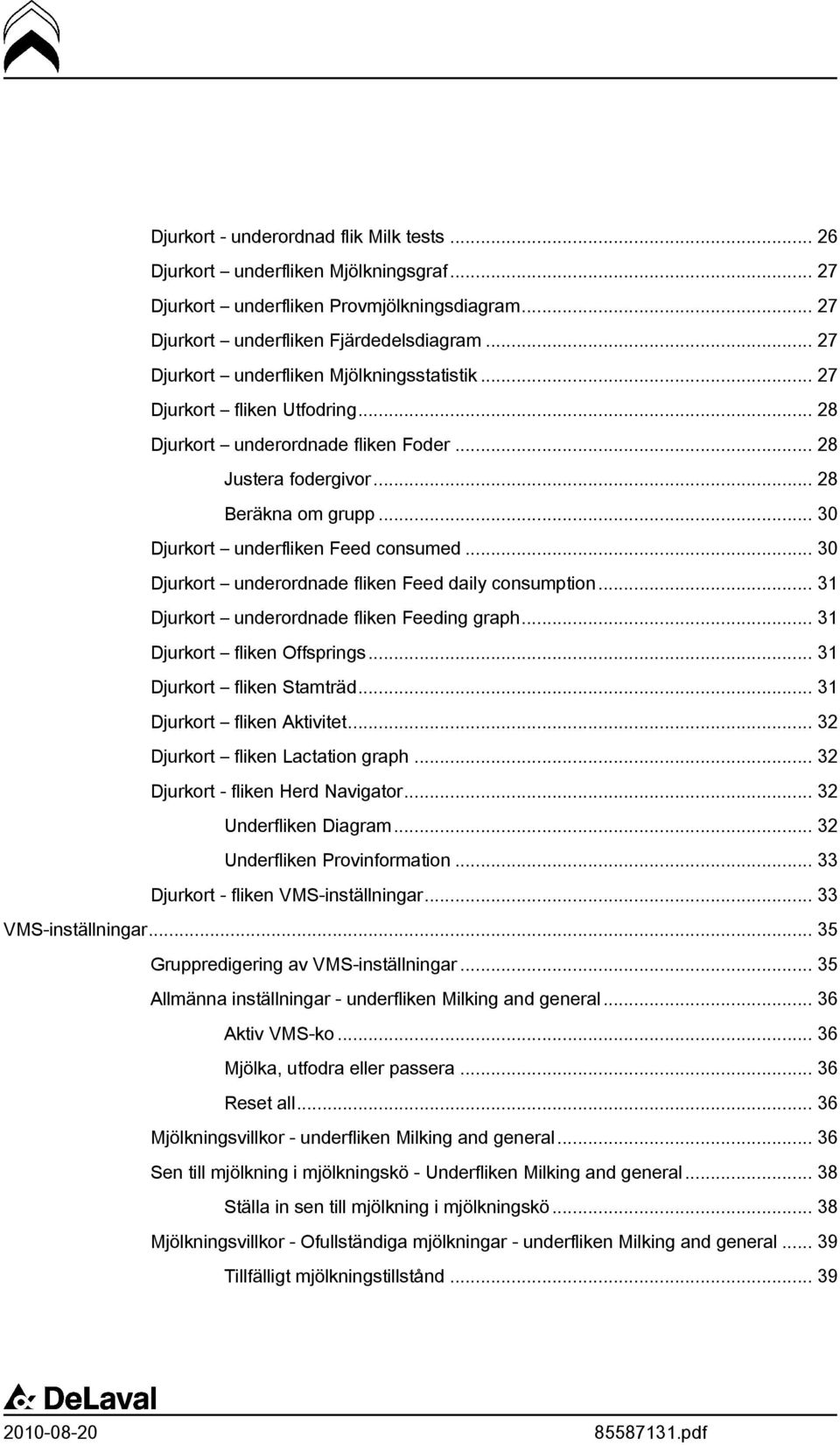 .. 30 Djurkort underfliken Feed consumed... 30 Djurkort underordnade fliken Feed daily consumption... 31 Djurkort underordnade fliken Feeding graph... 31 Djurkort fliken Offsprings.