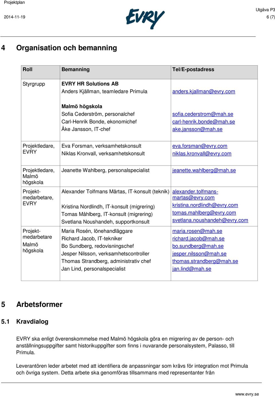 se Projektledare, EVRY Eva Forsman, verksamhetskonsult Niklas Kronvall, verksamhetskonsult eva.forsman@evry.com niklas.kronvall@evry.