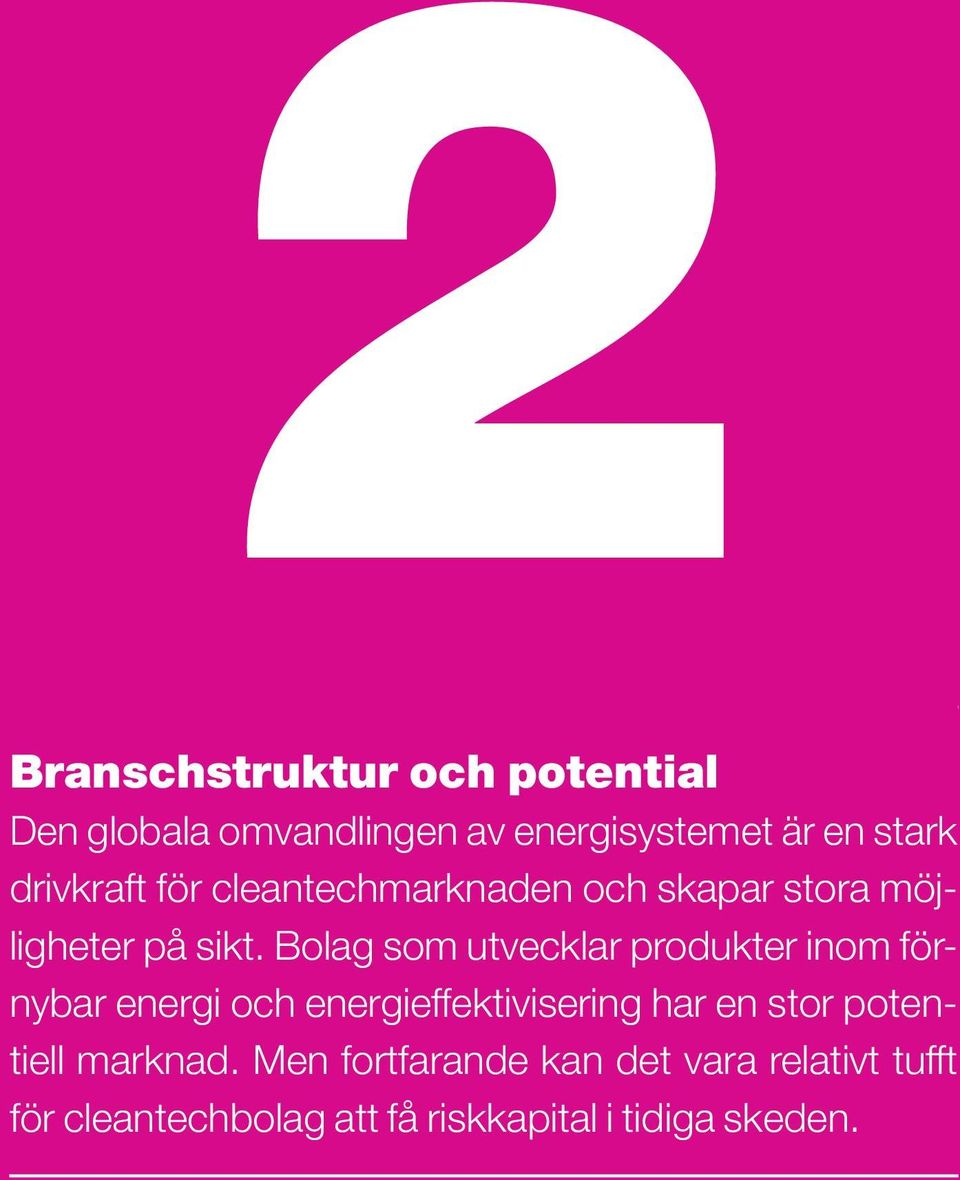 Bolag som utvecklar produkter inom förnybar energi och energieffektivisering har en stor potentiell