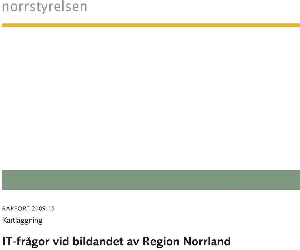 bildandet av Region Norrland