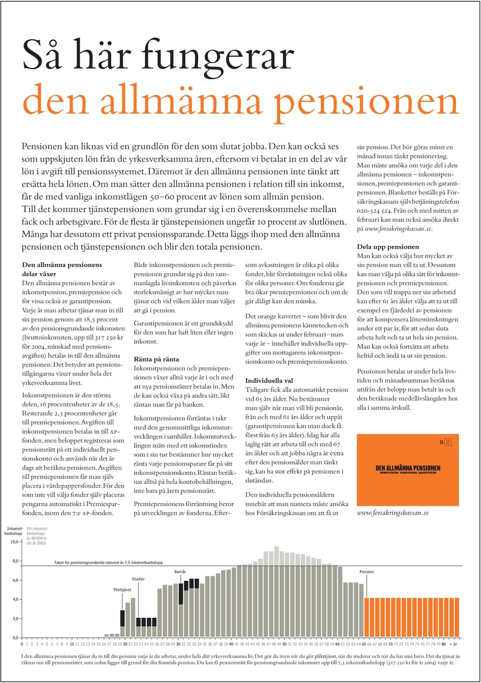 däremot är den allmänna pensionen inte tänkt att ersätta hela lönen.