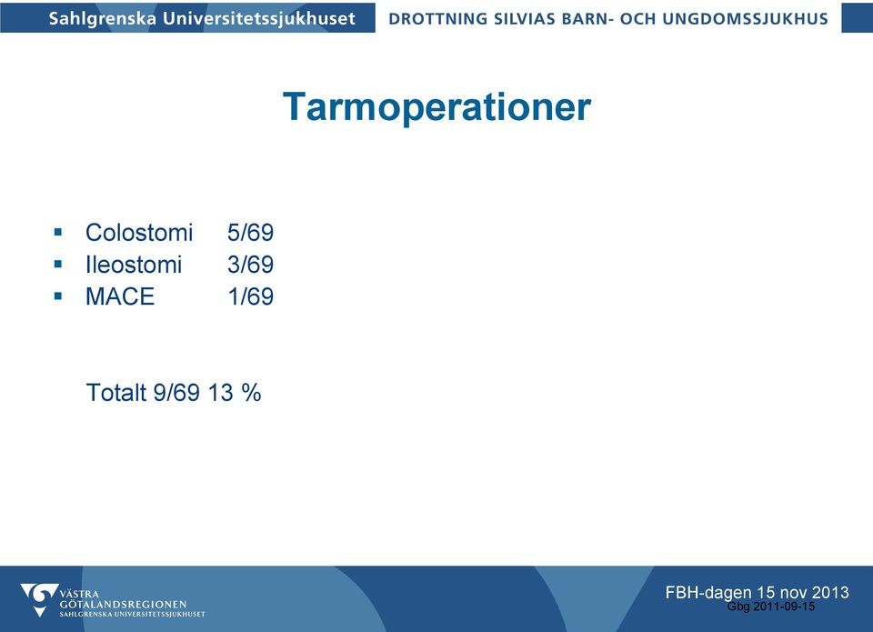 Ileostomi 3/69 MACE