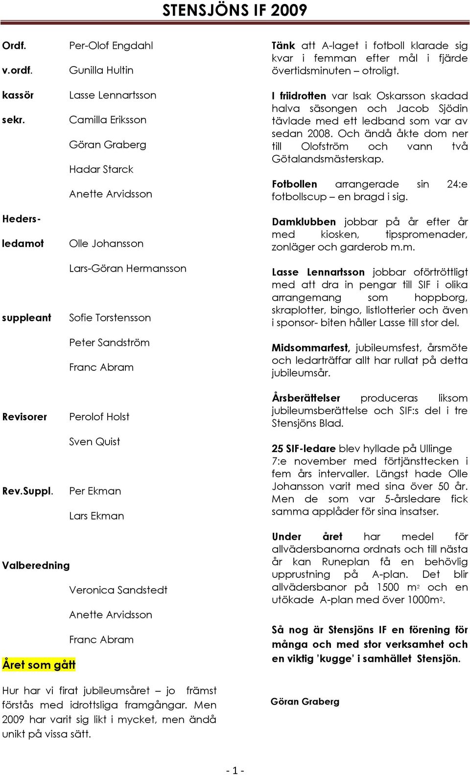 mål i fjärde övertidsminuten otroligt. I friidrotten var Isak Oskarsson skadad halva säsongen och Jacob Sjödin tävlade med ett ledband som var av sedan 2008.