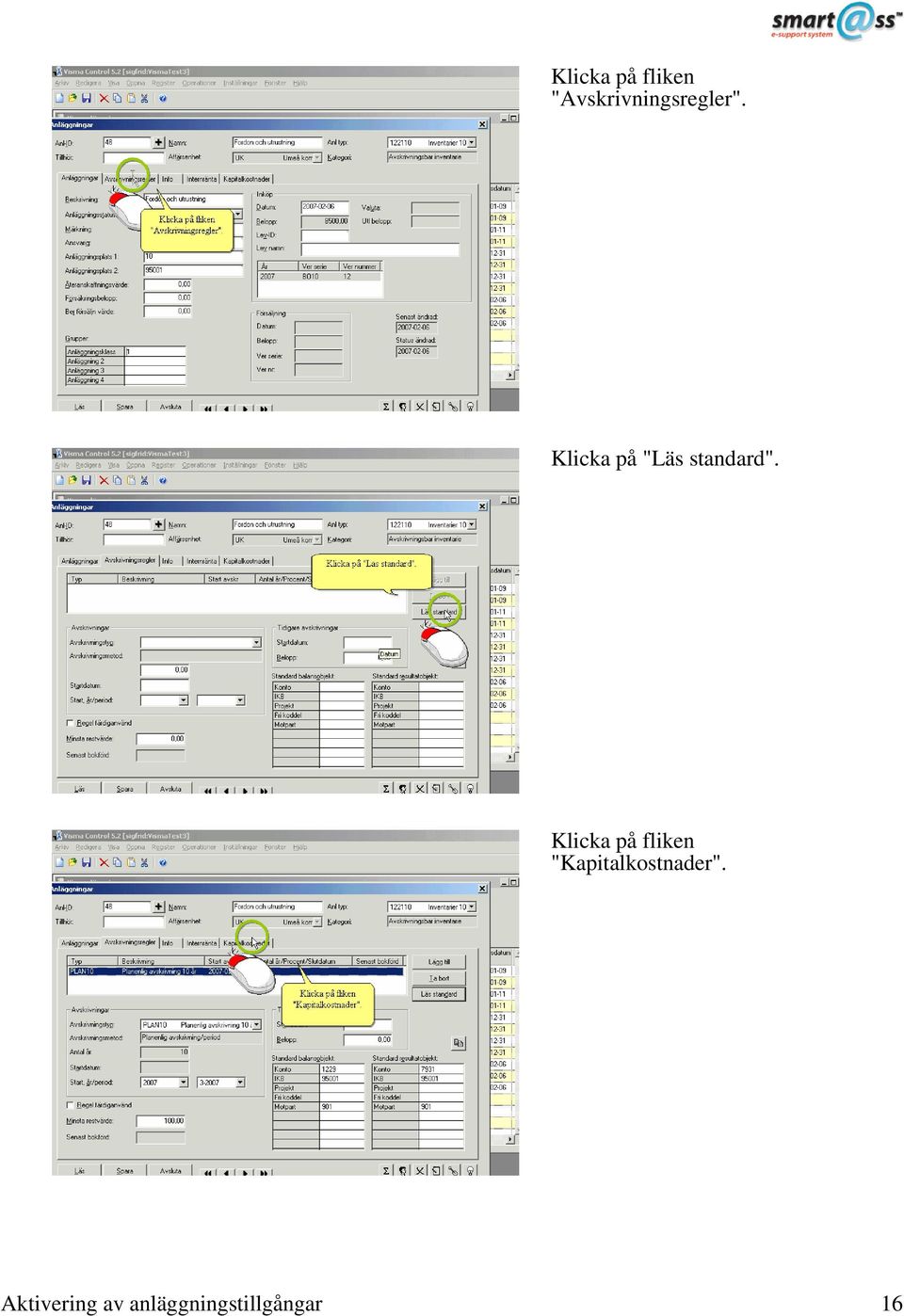 Klicka på "Läs standard".