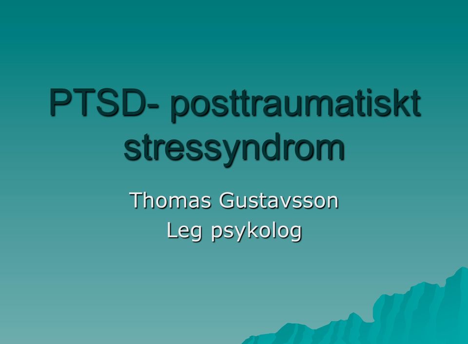 stressyndrom