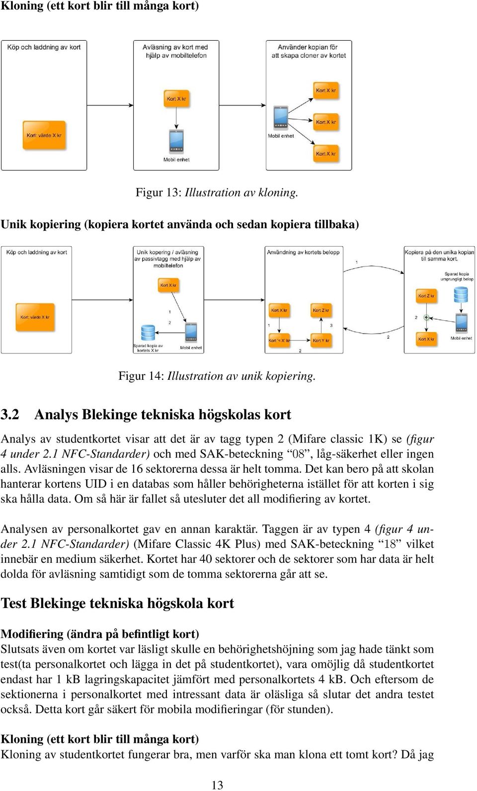 1 NFC-Standarder) och med SAK-beteckning 08, låg-säkerhet eller ingen alls. Avläsningen visar de 16 sektorerna dessa är helt tomma.