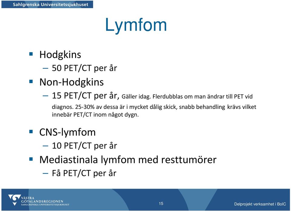 25 30% av dessa är i mycket dålig skick, snabb behandling krävs vilket