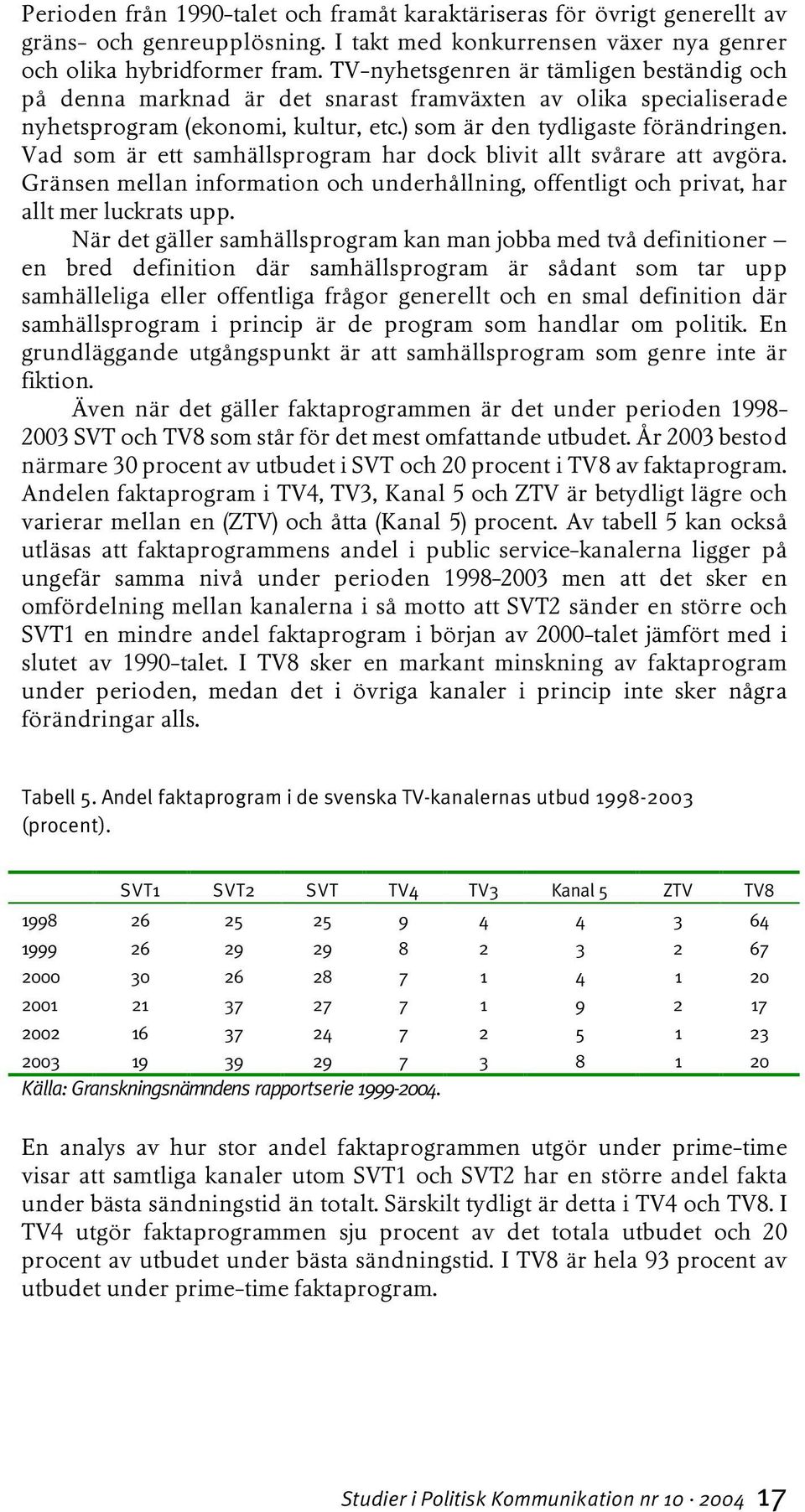 Vad som är ett samhällsprogram har dock blivit allt svårare att avgöra. Gränsen mellan information och underhållning, offentligt och privat, har allt mer luckrats upp.