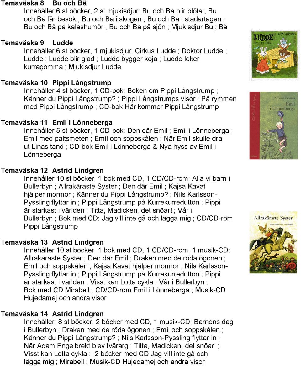Temaväska 10 Pippi Långstrump Innehåller 4 st böcker, 1 CD-bok: Boken om Pippi Långstrump ; Känner du Pippi Långstrump?