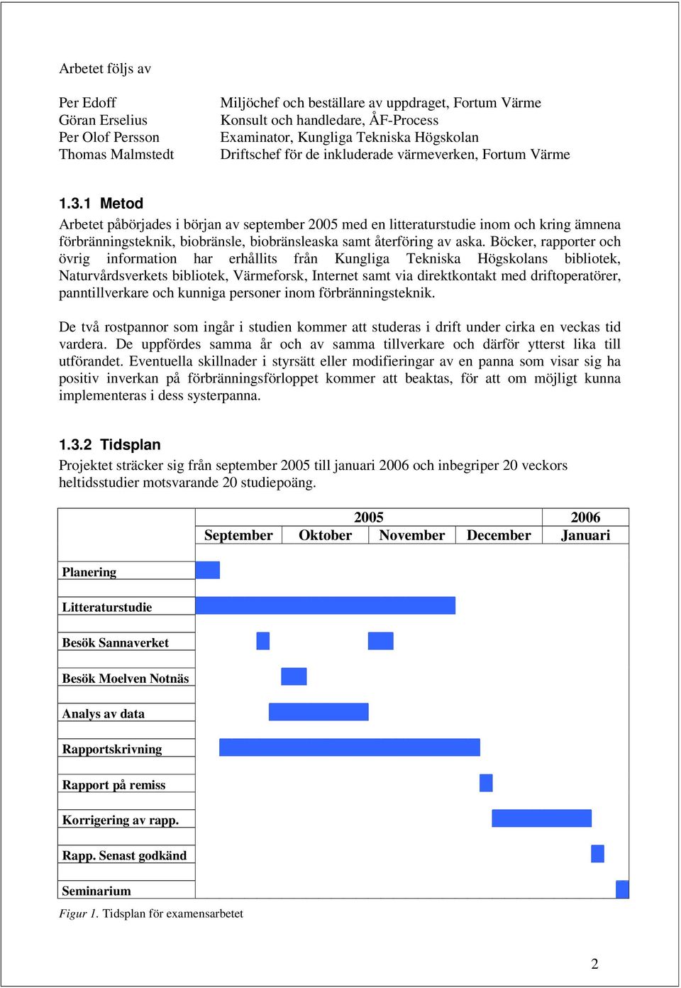 1 Metod Arbetet påbörjades i början av september 2005 med en litteraturstudie inom och kring ämnena förbränningsteknik, biobränsle, biobränsleaska samt återföring av aska.