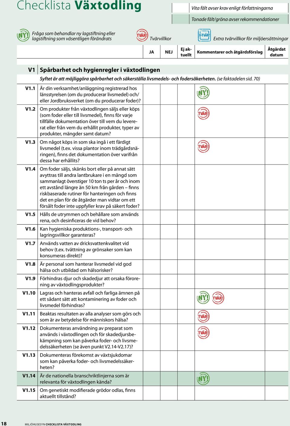 och säkerställa livsmedels- och fodersäkerheten. (se faktadelen sid. 70) V1.