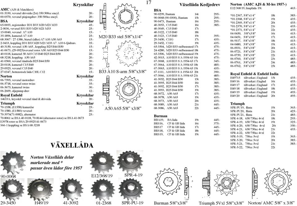 A10 A50 A65 15:- 2-0433, koppling B31 B33 M20 M21 M33 A7 A10 6-fjädrars.