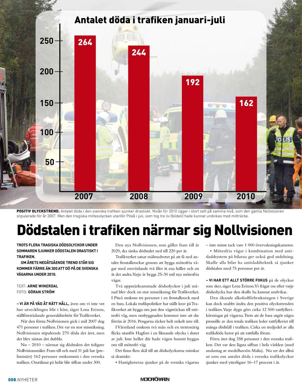 Men den tragiska mötesolyckan utanför Piteå i juli, som tog tre liv (bilden) hade kunnat undvikas med mitträcke.