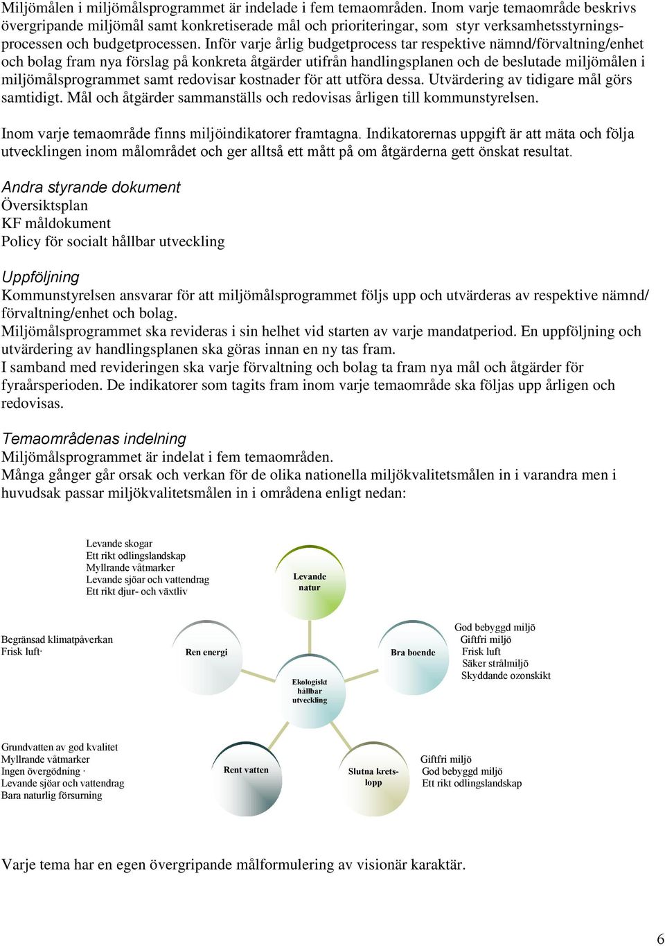 Inför varje årlig budgetprcess tar respektive nämnd/förvaltning/enhet ch blag fram nya förslag på knkreta åtgärder utifrån handlingsplanen ch de beslutade miljömålen i miljömålsprgrammet samt