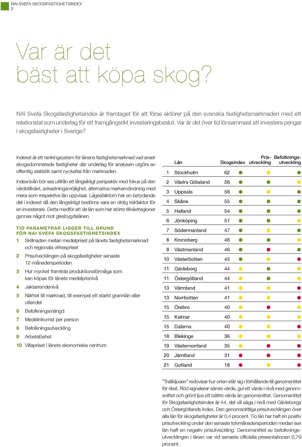 Var är det över tid lönsammast att investera pengar i skogsfastigheter i Sverige?