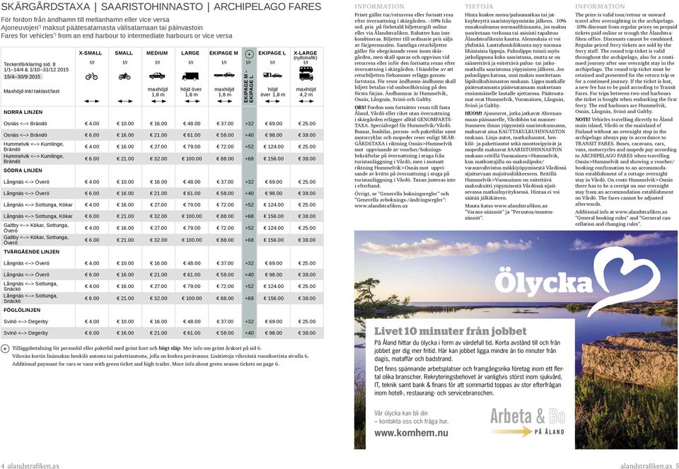 8 1/1 14/4 & 1/10 31/12 2015 15/4 30/9 2015 Maxhöjd inkl taklast/last NORRA LINJEN X-SMALL SMALL MEDIUM LARGE EKIPAGE M EKIPAGE L X-LARGE (nyttotrafik) t/r t/r t/r t/r t/r t/r t/r t/r maxhöjd 1,8 m