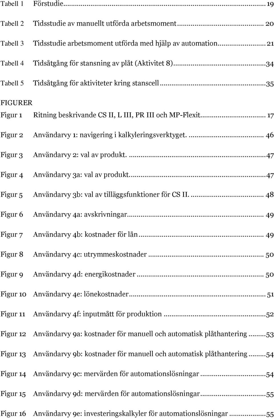 .. 17 Figur 2 Användarvy 1: navigering i kalkyleringsverktyget.... 46 Figur 3 Användarvy 2: val av produkt.... 47 Figur 4 Användarvy 3a: val av produkt.