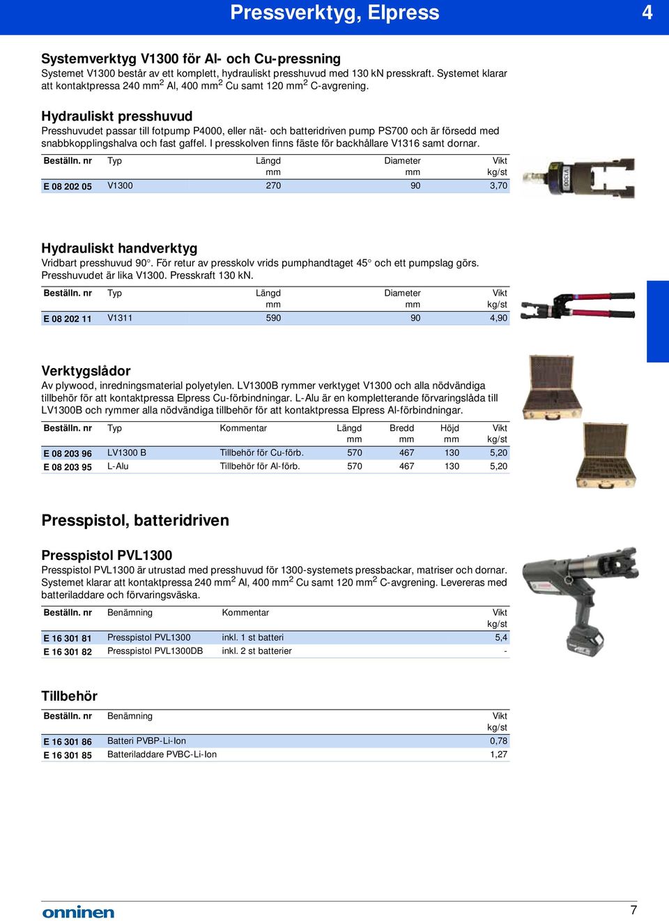 Hydrauliskt presshuvud Presshuvudet passar till fotpump P4000, eller nät och batteridriven pump PS700 och är försedd med snabbkopplingshalva och fast gaffel.