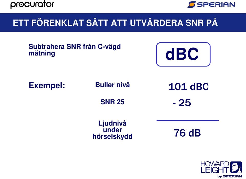 dbc Exempel: Buller nivå SNR 25 101