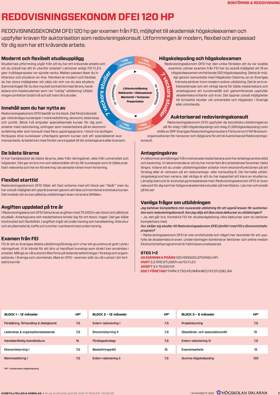 Modernt och flexibelt studieupplägg Studiernas utformning utgår från att du har ett krävande arbete och att du också har ett liv utanför arbetet!