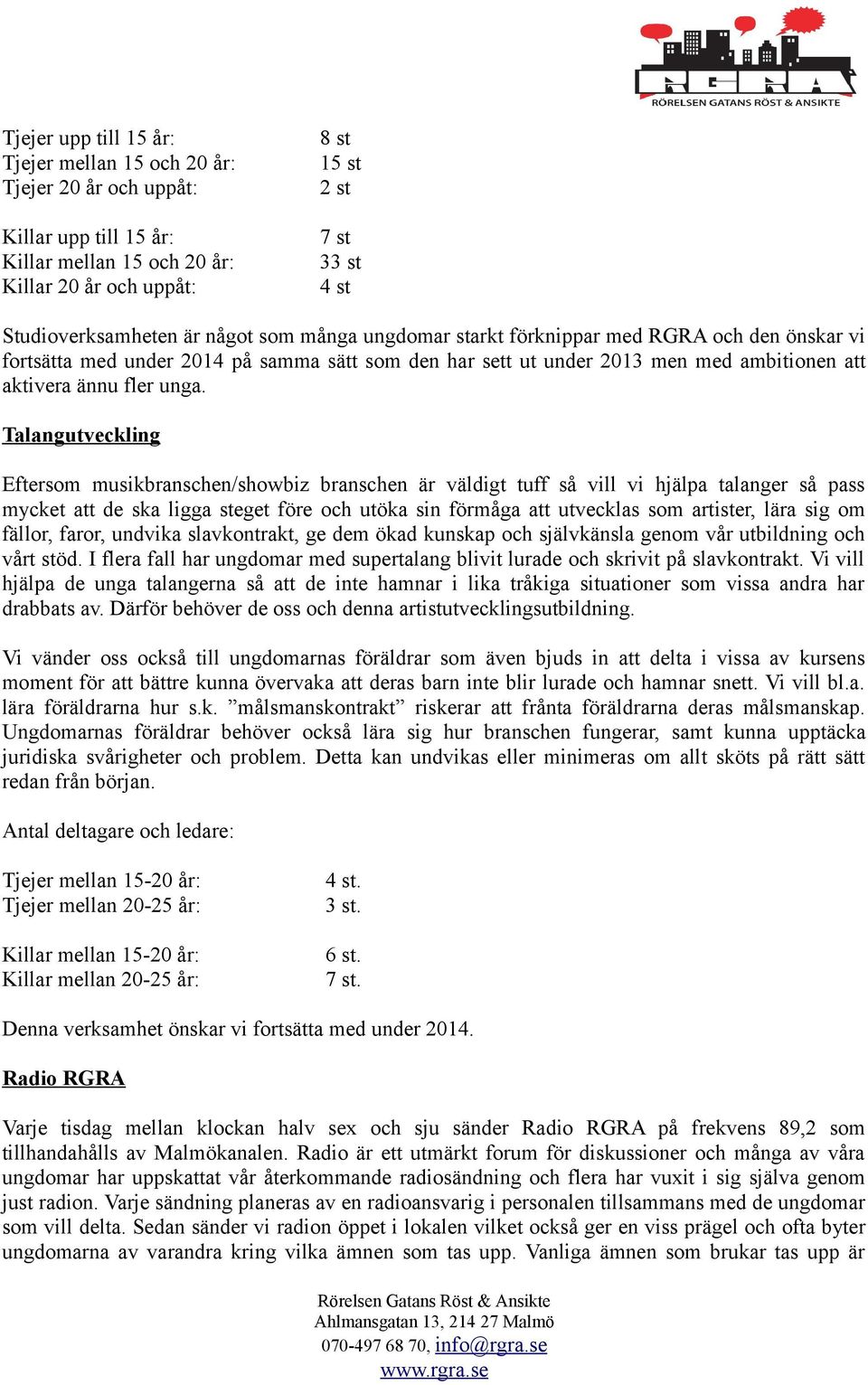 Talangutveckling Eftersom musikbranschen/showbiz branschen är väldigt tuff så vill vi hjälpa talanger så pass mycket att de ska ligga steget före och utöka sin förmåga att utvecklas som artister,