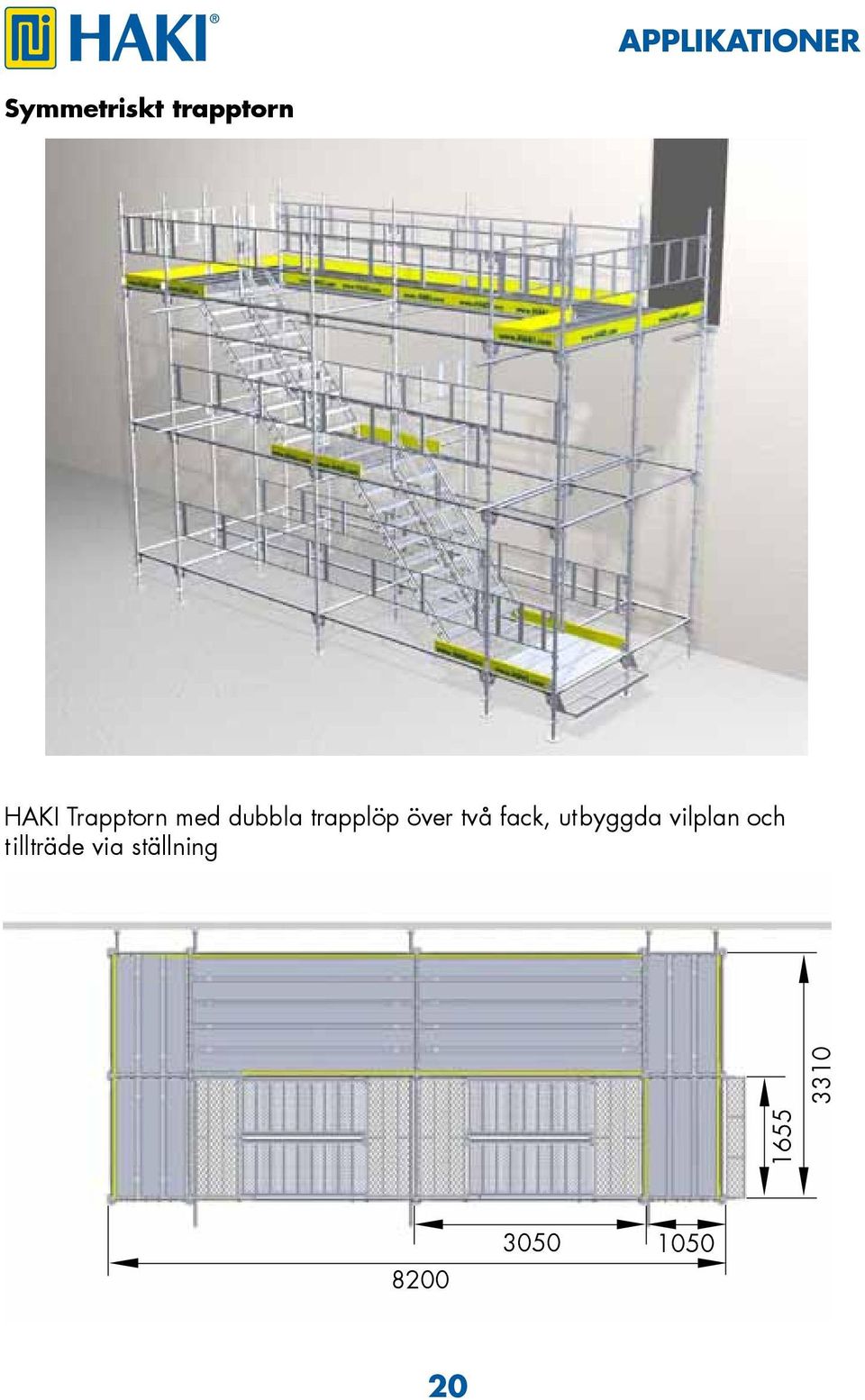 två fack, utbyggda vilplan och