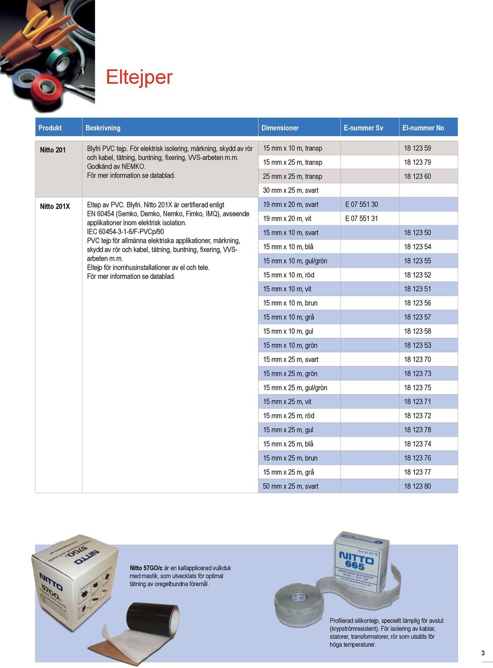 15 mm x 10 m, transp 18 123 59 15 mm x 25 m, transp 18 123 79 25 mm x 25 m, transp 18 123 60 30 mm x 25 m, svart 19 mm x 20 m, svart E 07 551 30 19 mm x 20 m, vit E 07 551 31 15 mm x 10 m, svart 18