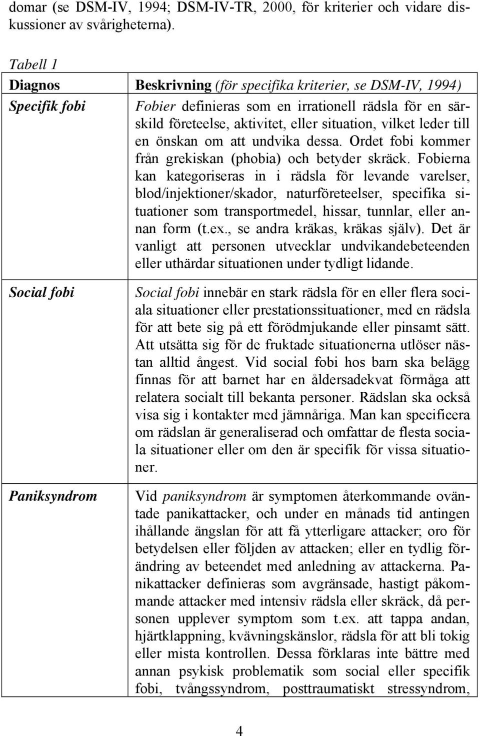 till en önskan om att undvika dessa. Ordet fobi kommer från grekiskan (phobia) och betyder skräck.