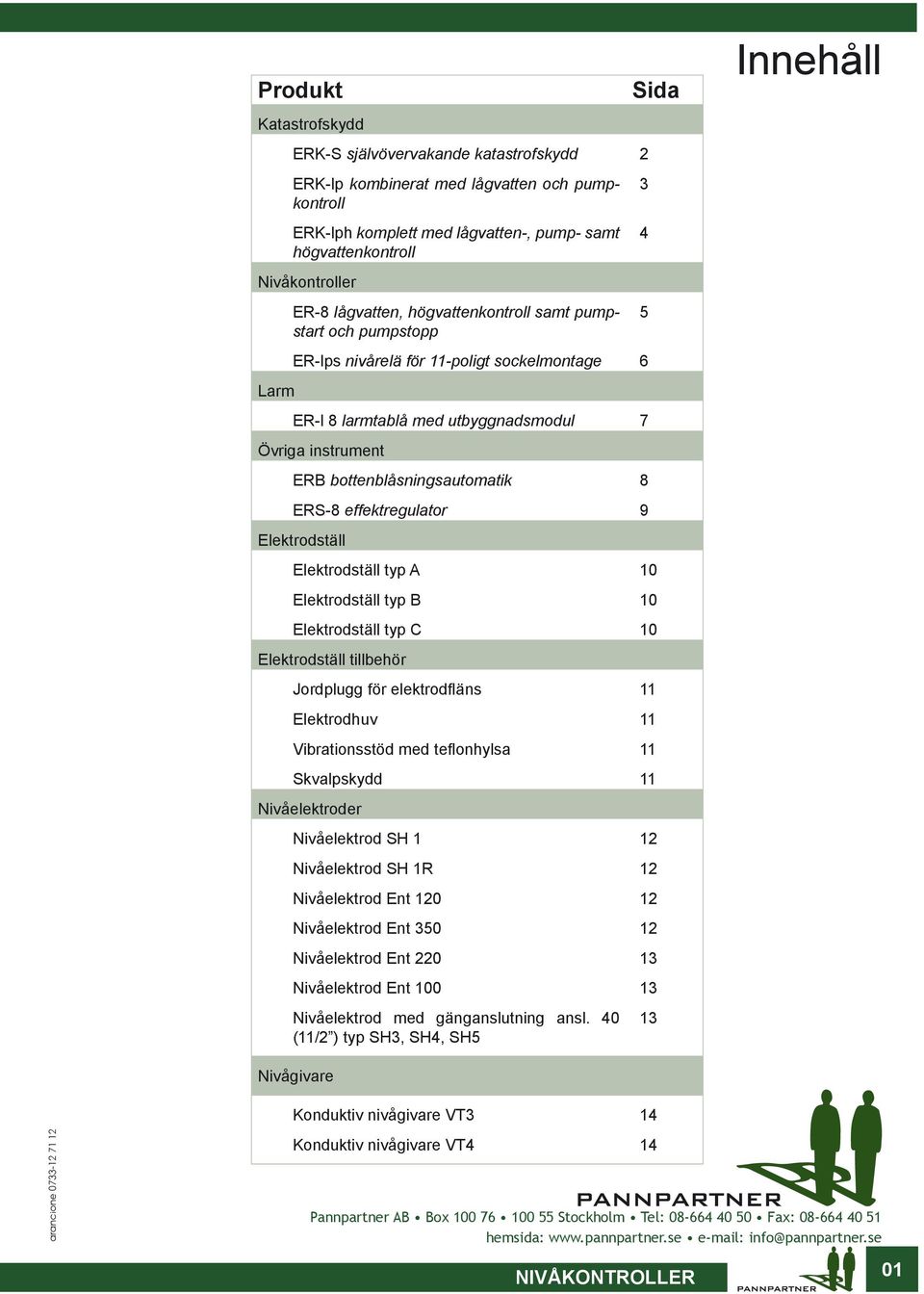 effektregulator 9 Elektrodställ Sida Elektrodställ typ A 10 Elektrodställ typ B 10 Elektrodställ typ C 10 Elektrodställ tillbehör Jordplugg för elektrodfläns 11 Elektrodhuv 11 Vibrationsstöd med