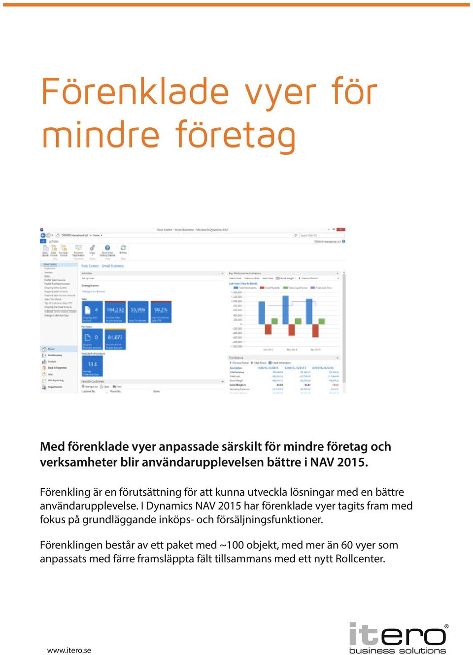 Per Jorlind I Dynamics NAV 2015 har förenklade vyer tagits fram med Managing Director fokus på grundläggande inköps- och försäljningsfunktioner.