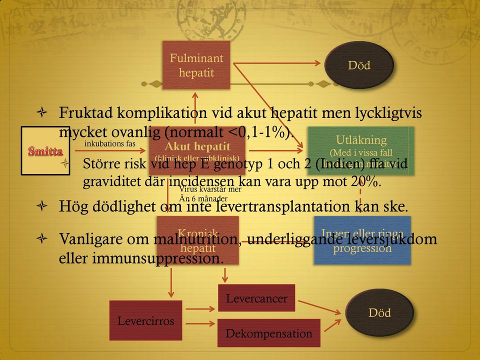 kvarstår mer Än 6 månader Kronisk Utläkning (Med i vissa fall graviditet där incidensen kan vara upp mot 20%.