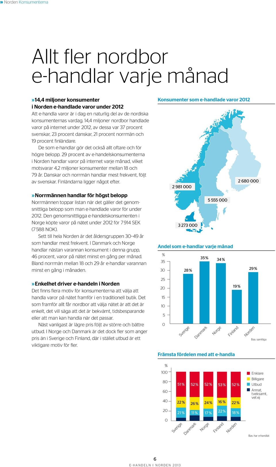 De som e-handlar gör det också allt oftare och för högre belopp.