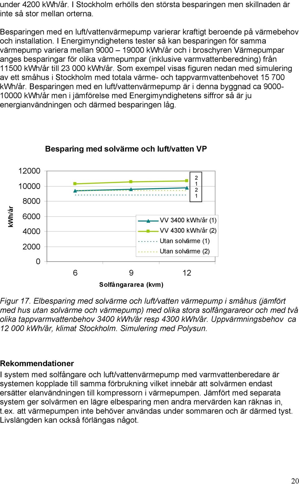 I Energimyndighetens tester så kan besparingen för samma värmepump variera mellan 9 19 kwh/år och i broschyren Värmepumpar anges besparingar för olika värmepumpar (inklusive varmvattenberedning) från