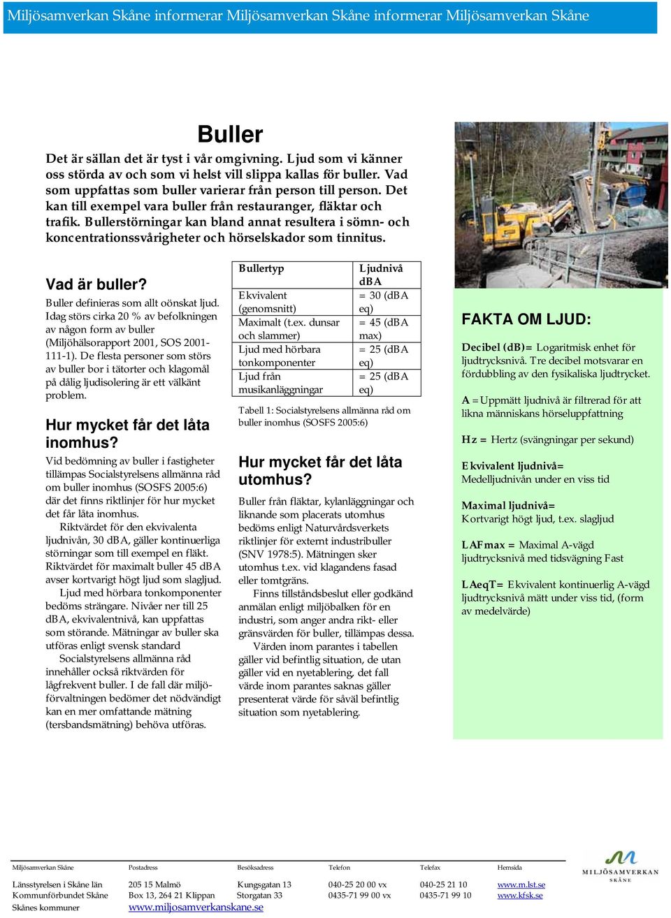 Det kan till exempel vara buller från restauranger, fläktar och trafik. Bullerstörningar kan bland annat resultera i sömn- och koncentrationssvårigheter och hörselskador som tinnitus. Vad är buller?