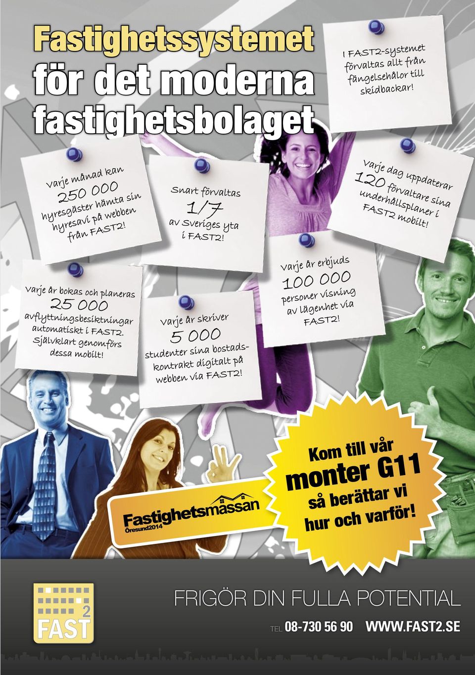 Snart förvaltas 1/7 av Sveriges yta i FAST2! bjuds Varje år er 100er 0vis0nin0g Varje år bokas och plane 25 000 ras avflyttningsbesiktnin gar automatiskt i FAST2.