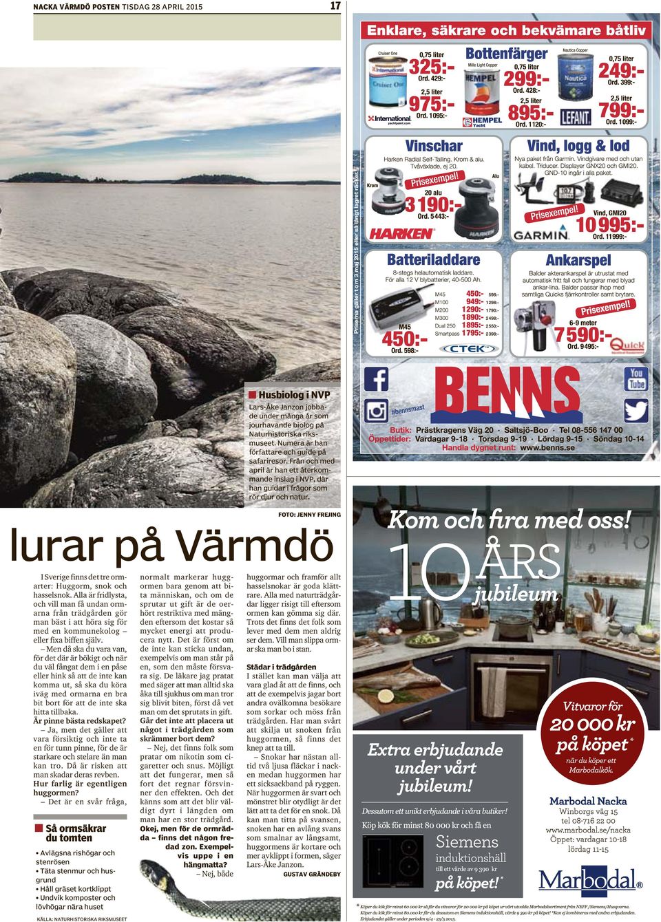 FOTO: JENNY FREJING lurar på Värmdö I Sverige finns det tre ormarter: Huggorm, snok och hasselsnok.
