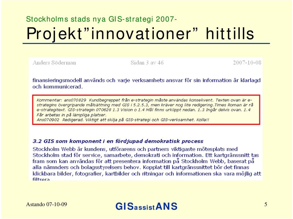 2007- Projekt