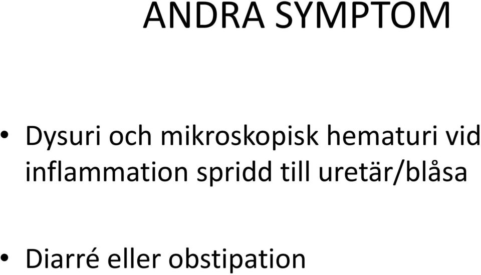 inflammation spridd till