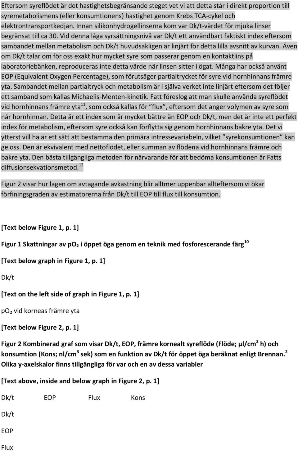 Vid denna låga syrsättningsnivå var Dk/t ett användbart faktiskt index eftersom sambandet mellan metabolism och Dk/t huvudsakligen är linjärt för detta lilla avsnitt av kurvan.