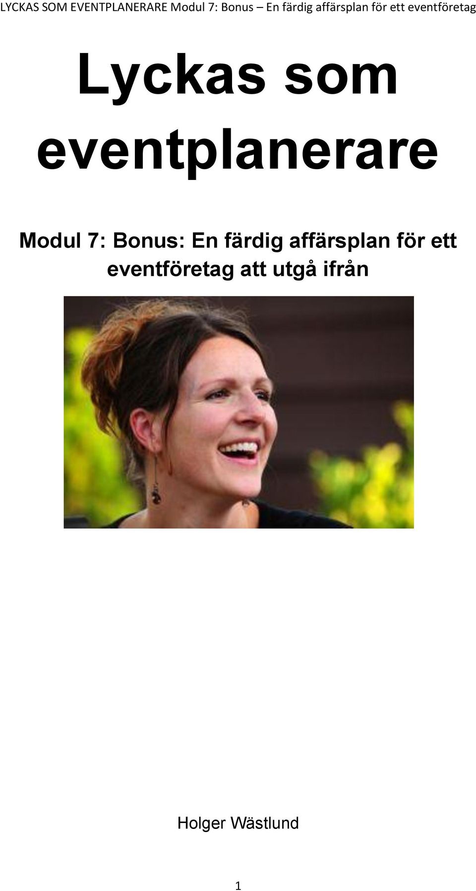 affärsplan för ett